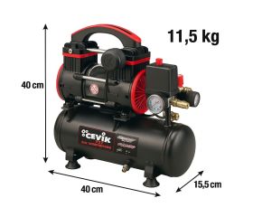 COMPRESOR SILENT 6L 1HP CEVIK PRO CA-PRO6XS