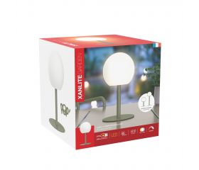 LAMPARA MESA BOLA KHAKI ACERO 400L XANLITE EG-LP16BKRCCT