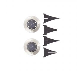 2 LAMPARAS SOLARES DE 4 LEDS 6500K IP44 XANLITE EG-PACK2SPSO4