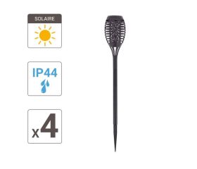 PACK 4 MINI BALIZAS SOLARES EFECT.LLAMA XANLITE EG-SO4FLAMME