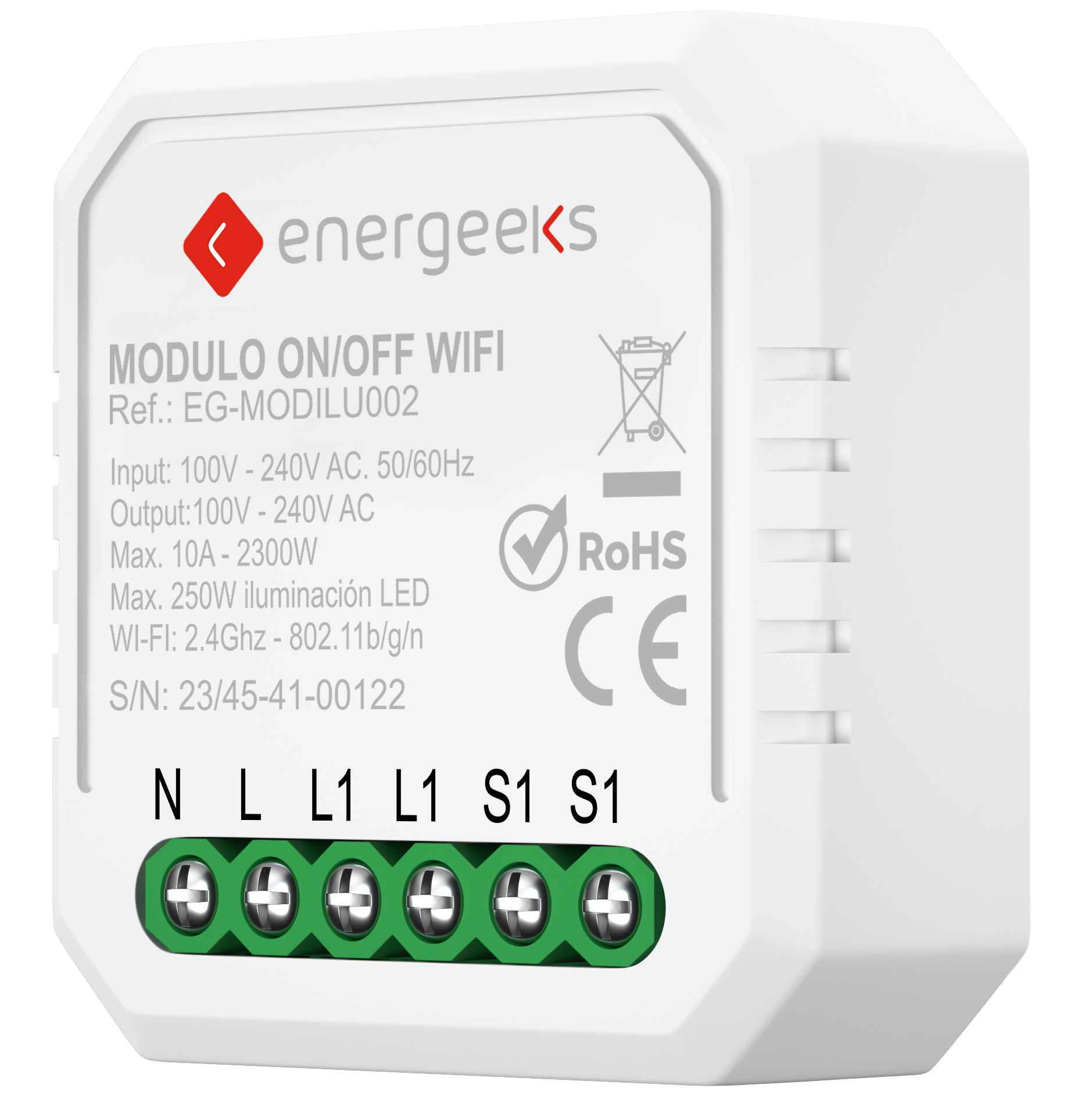 MODULO INTERRUPTOR WIFI ON/OFF ENERGEEKS EG-MODILU002