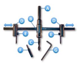 CORTACIRCULOS REGULABLE KIVEC XWY-06K003