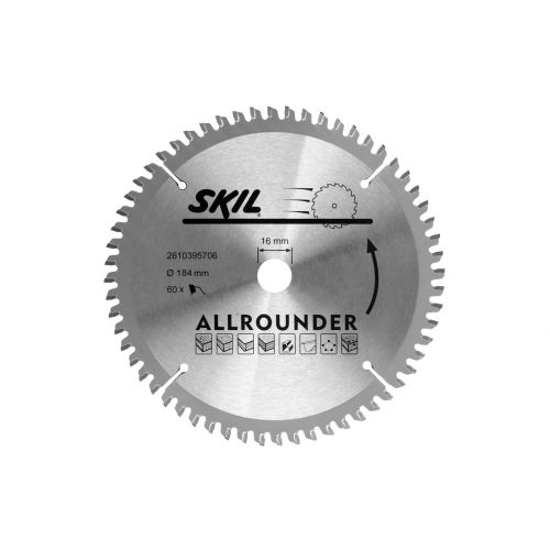 SKIL 2610395706 Hoja de sierra multiusos (Ø 184 mm, 60 dientes)