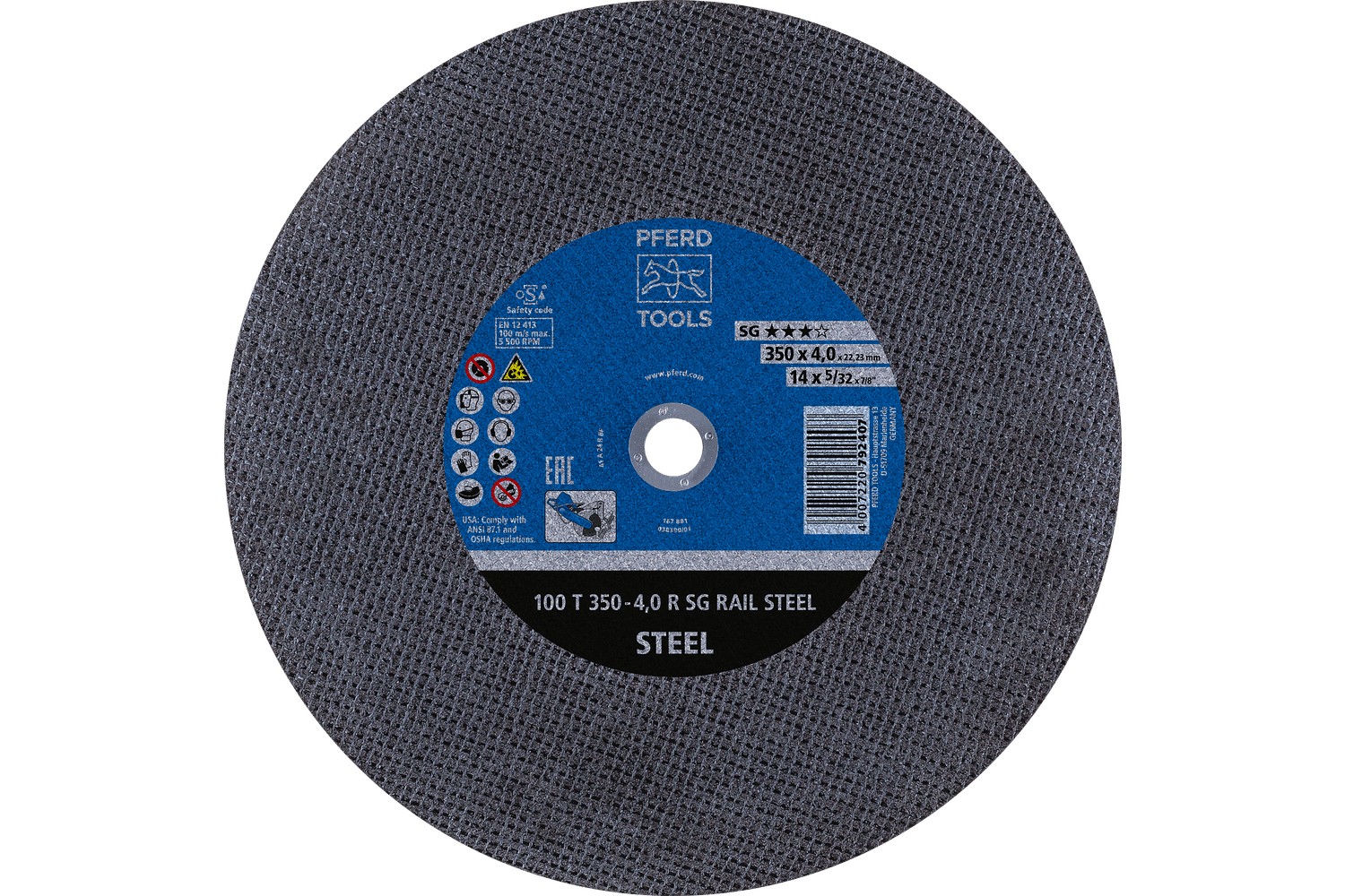 Disco de corte de raíles SG RAIL STEEL ★★★☆ R (dura)