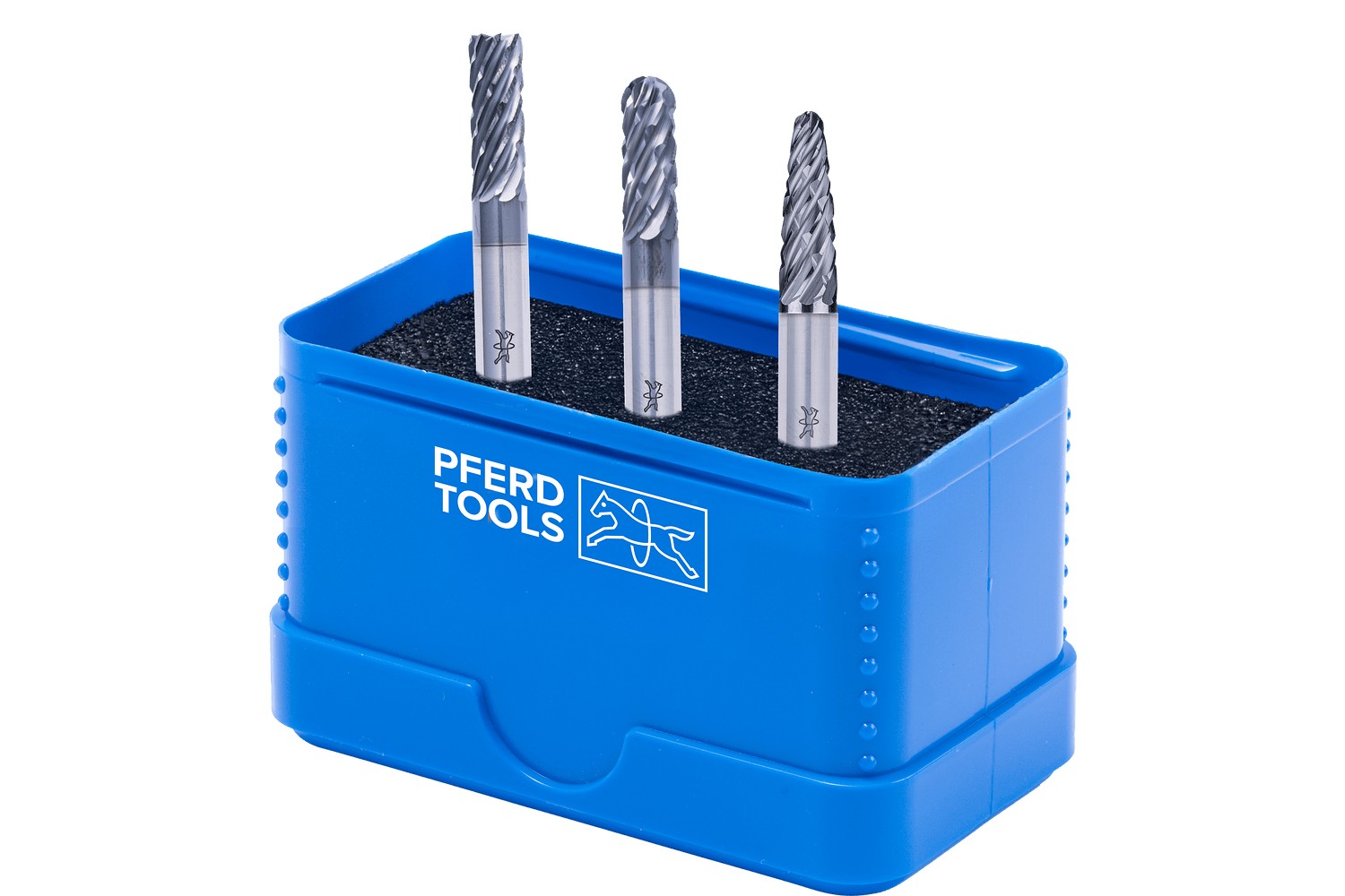 Juego de fresas de metal duro de alto rendimiento 1406 ALLROUND de 3 piezas Ø 6 mm, mango Ø 6 mm, recubrimiento HICOAT universal basto