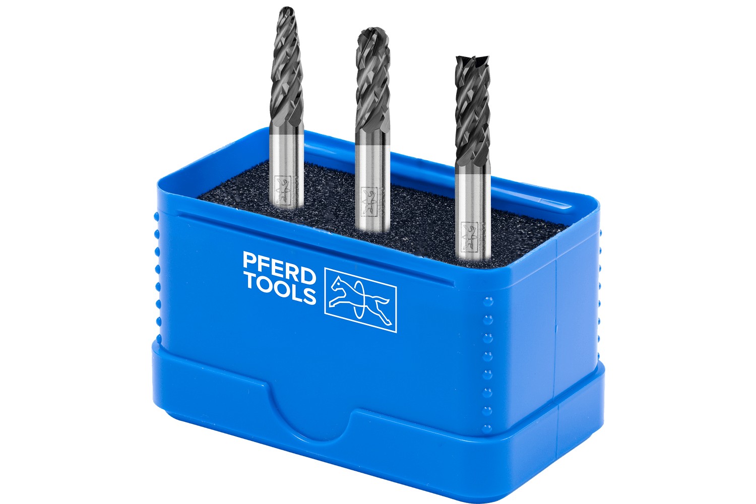 Juego de fresas de metal duro de alto rendimiento 1606 ALU, 3 piezas Ø6mm, mango Ø6mm, recubrimiento HICOAT para alu./metales no férricos