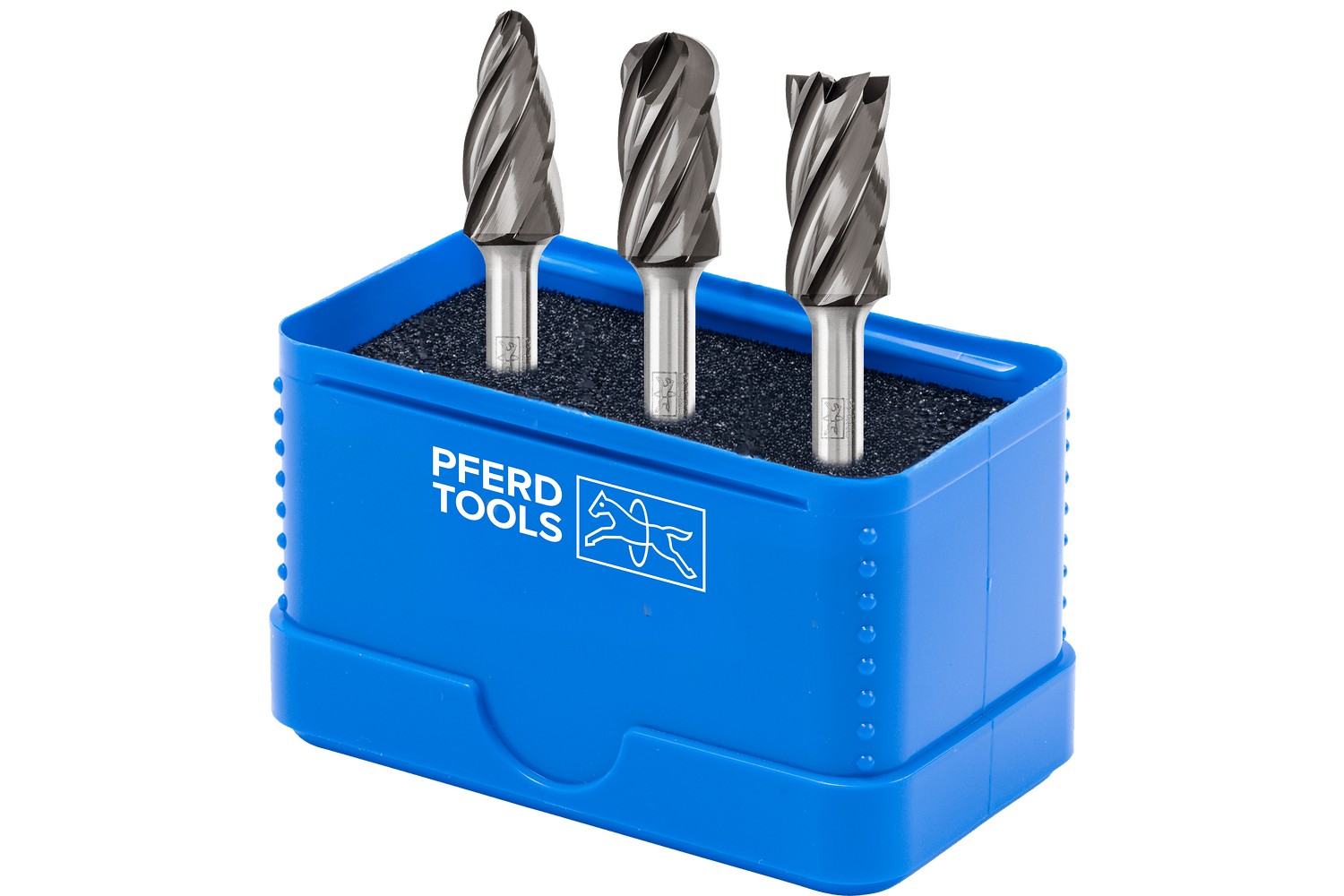 Juego de fresas de metal duro de alto rendimiento 1613 ALU, 3 piezas Ø12mm, mango Ø6mm, recubrimiento HICOAT para alu./metales no férricos