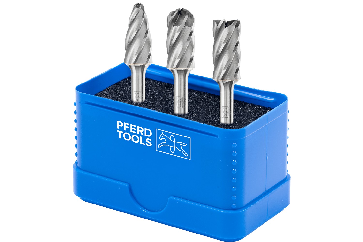 Juego de fresas de metal duro de alto rendimiento 1613 ALU, 3 piezas Ø 12 mm, mango Ø 6 mm, para aluminio/metales no férricos