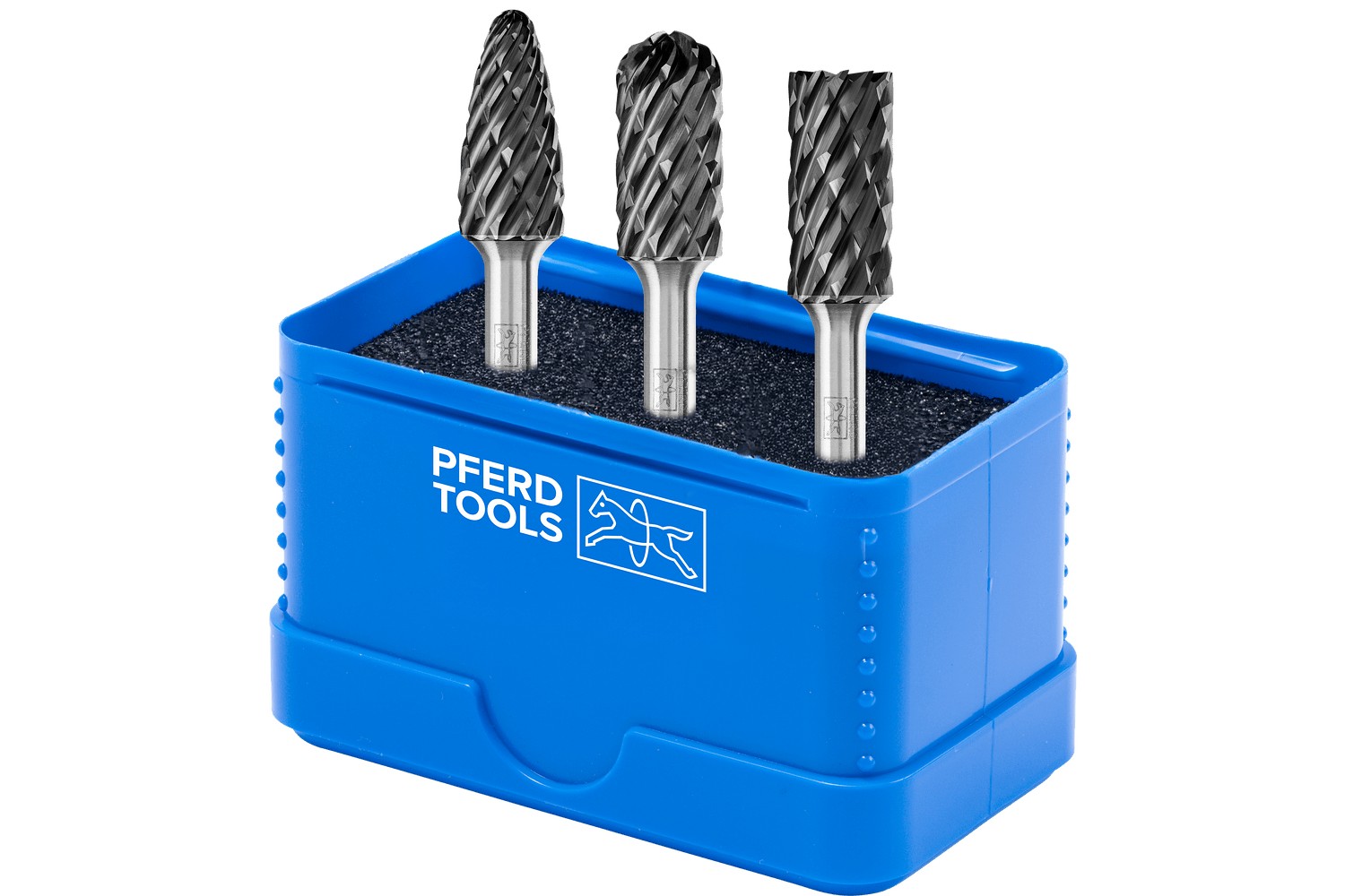 Juego de fresas de metal duro de alto rendimiento 1807 STEEL, 3 piezas Ø 12 mm, mango Ø 6 mm, recubrimiento HICOAT para acero