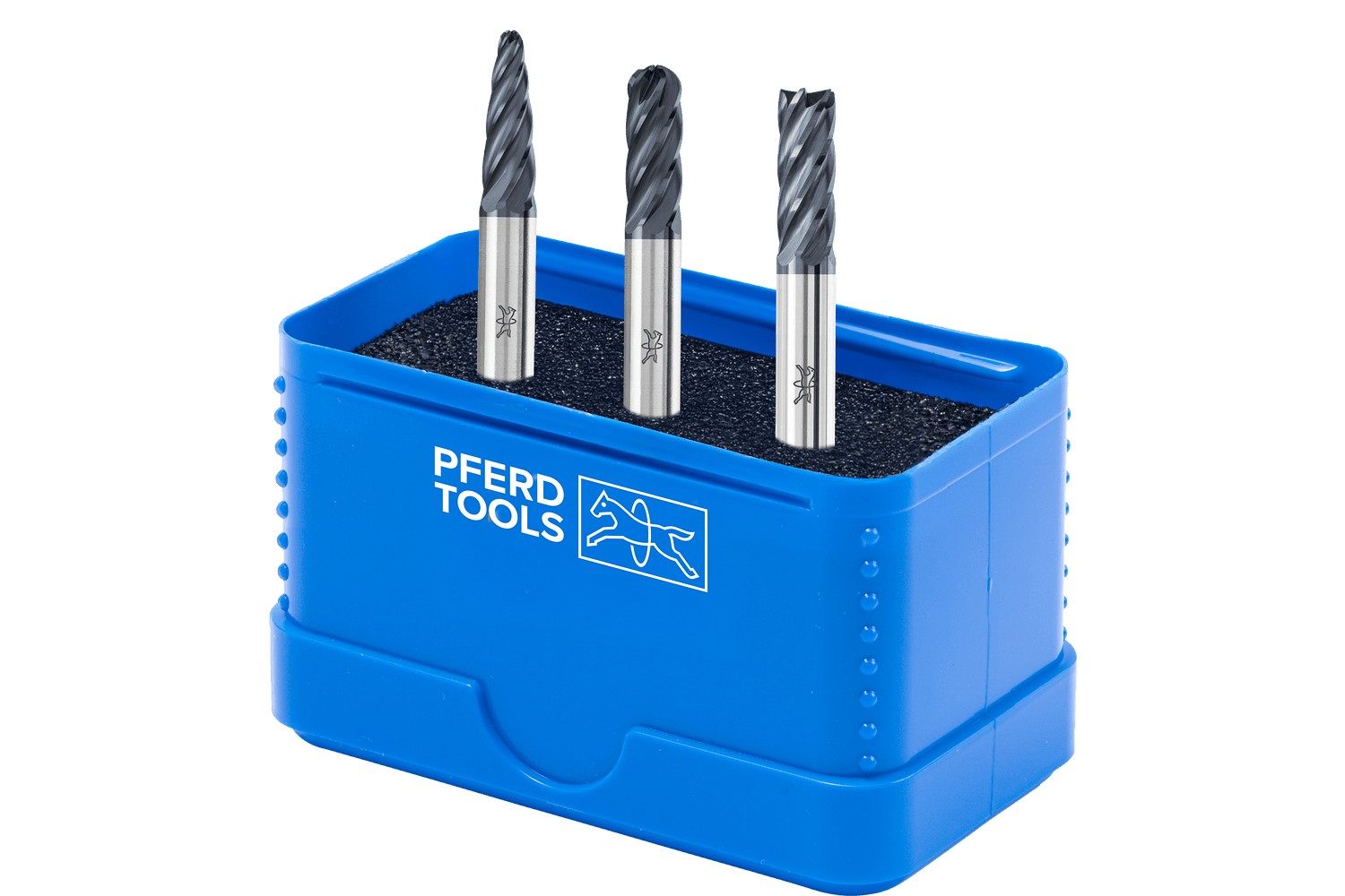 Juego de fresas de metal duro de alto rendimiento 1906 INOX, 3 piezas Ø 6 mm, mango Ø 6 mm, recubrimiento HICOAT para acero inoxidable