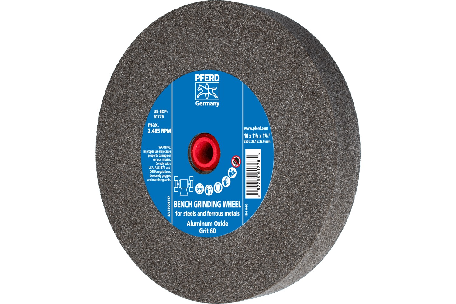 Muela abrasiva Ø 250x40 mm, agujero Ø 51 mm A60 para trabajos de desgaste universal