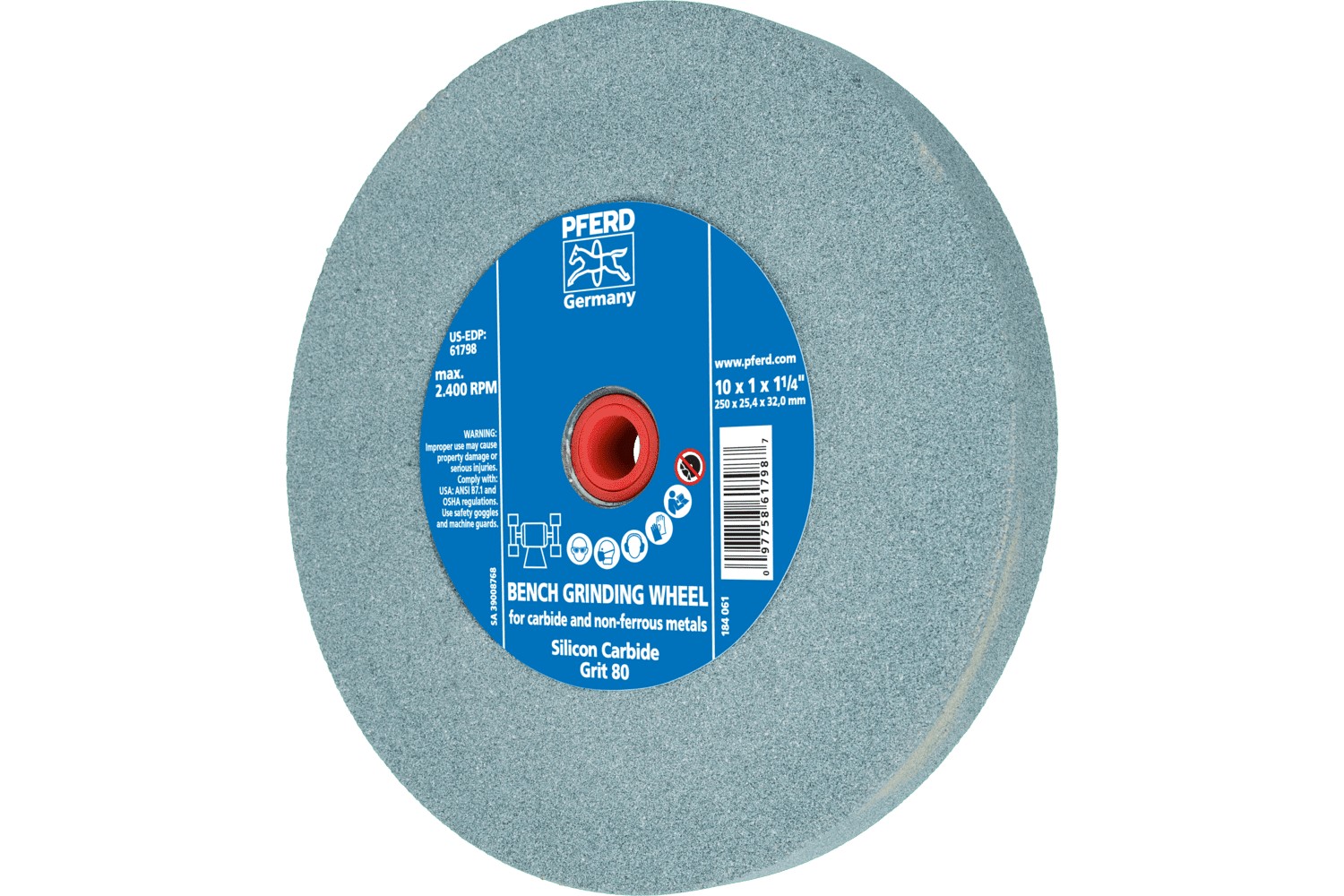 Muela abrasiva Ø 250x25 mm, agujero Ø 51 mm SiC80 para materiales duros, por ejemplo, metal duro