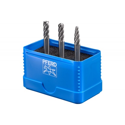 Juego de fresas de metal duro de alto rendimiento 1906 INOX de 3 piezas, Ø 6 mm, mango Ø 6 mm, para acero inoxidable