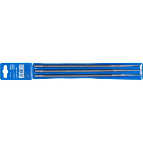 Lima de cadenas de motosierra redonda Ø 5,5x200 mm Classic Line en funda de plástico de 3 unidades