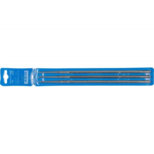 Lima de cadenas de motosierra redonda Ø 5,5x200 mm Premium Line en funda de plástico de 3 unidades