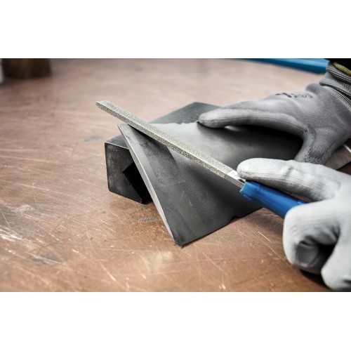 Lima de taller de diamante plana paralela 200 mm D251 (medio) para materiales duros PRFV/PRFC