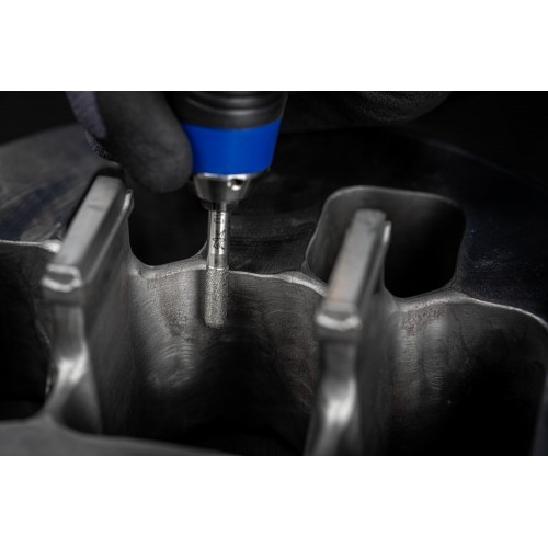 Punta de desbaste de diamante forma cilíndrica redonda Ø 6,0 mm, mango Ø 6 mm D126 (medio) ideal para el trabajo manual
