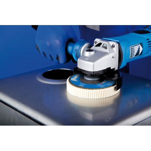 Disco blando de láminas de fieltro FFS Ø 125 mm agujero 22,23 mm para trabajos de pulido con amoladora angular
