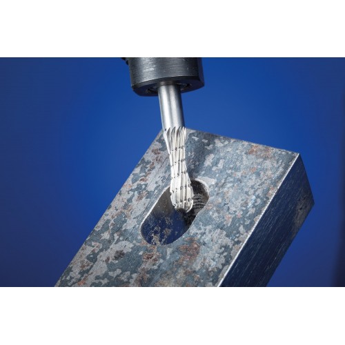 Fresa HSS forma especial Ø 06x20 mm, mango Ø 6 mm, Z 3 semifino universal, rompevirutas