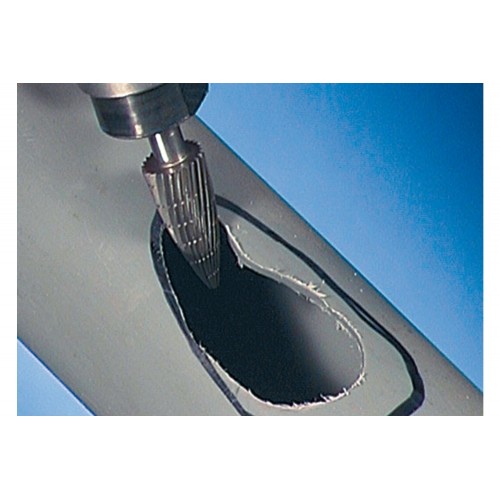 Fresa HSS forma ojival K Ø 16x30 mm, mango Ø 6 mm, Z 3 semifino universal, rompevirutas