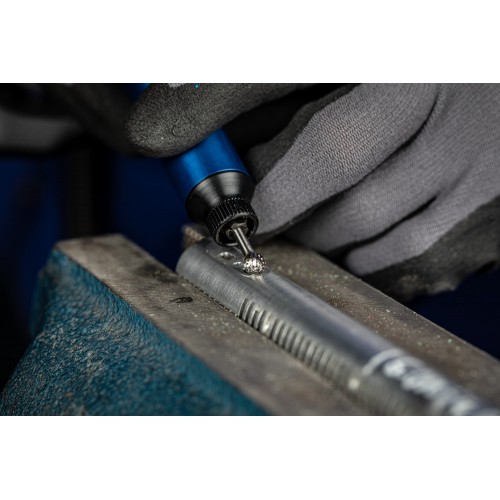 Fresa de metal duro esférica KUD Ø 06x05 mm, mango Ø 3 mm, Z3P medio universal, dentado cruzado