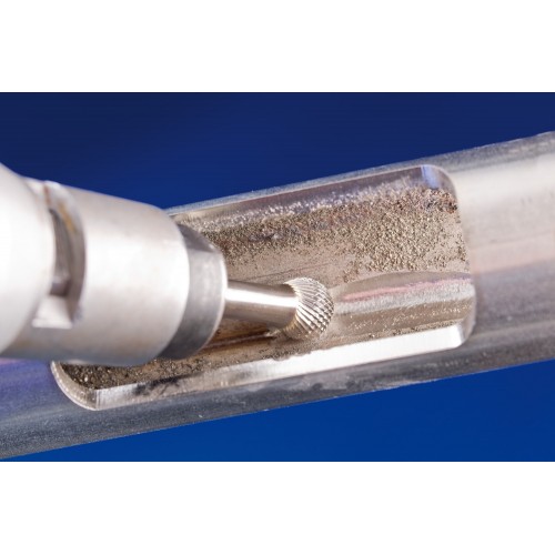 Fresa de metal duro de alto rendimiento MICRO esférica KUD Ø 12x10 mm, mango Ø 6 mm, mecanizado fino