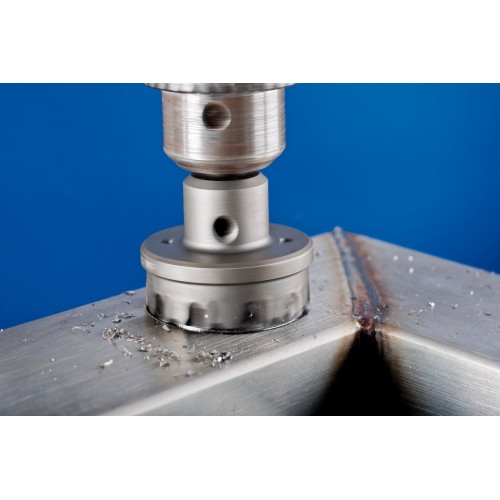 Corona/corona de metal duro Ø 75x8 mm, mango Ø 12 mm, profundidad de corte 4 mm, universal