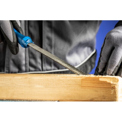 Escofina para madera media caña en punta 200 mm, corte 2, para desbaste y afinado universales