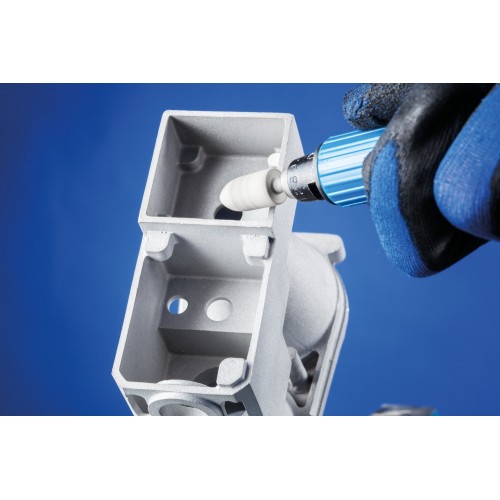 Punta de desbaste Poliflex forma cónica en punta Ø 10x20 mm mango Ø 3 mm aglomerante TX A80