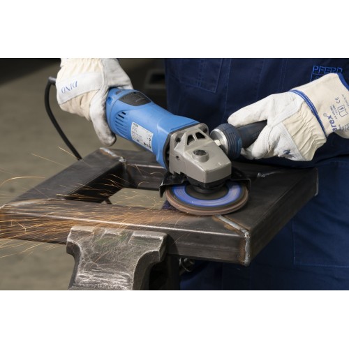 Disco de láminas lijadoras POLIFAN POWER PFC 125x22,23 mm cónico Z40, línea rendimiento SG DURABLE STEEL para acero