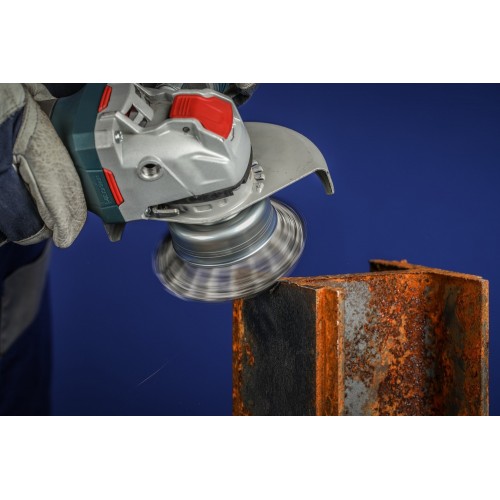Carda vaso, trenzada TBG Ø 65 mm agujero 22,2 mm/X-LOCK alambre de acero Ø 0,35 mm amoladora angular