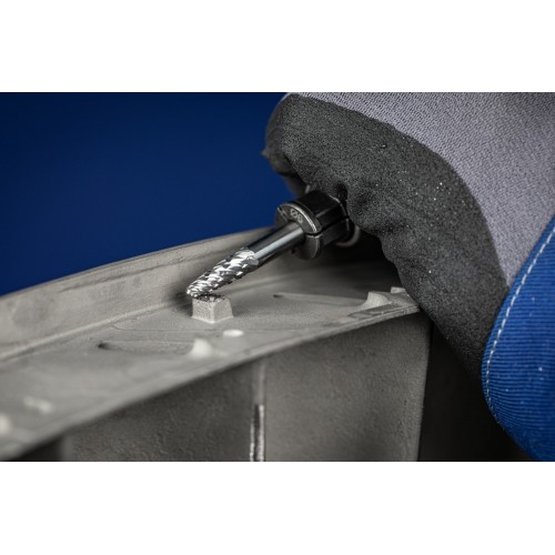 Fresa de metal duro de alto rendimiento ALLROUND forma árbol RBF Ø 06x18 mm, mango Ø 6 mm, basto universal