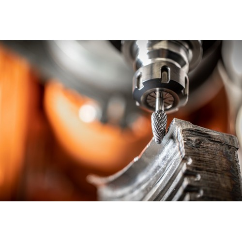 Fresa de metal duro de alto rendimiento ALLROUND forma árbol RBF Ø 12x25 mm, mango Ø 6 mm, HICOAT universal