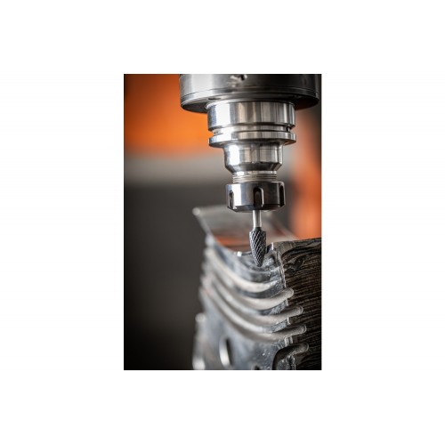 Fresa de metal duro de alto rendimiento ALLROUND forma árbol RBF Ø 10x20 mm, mango Ø 6 mm, HICOAT universal