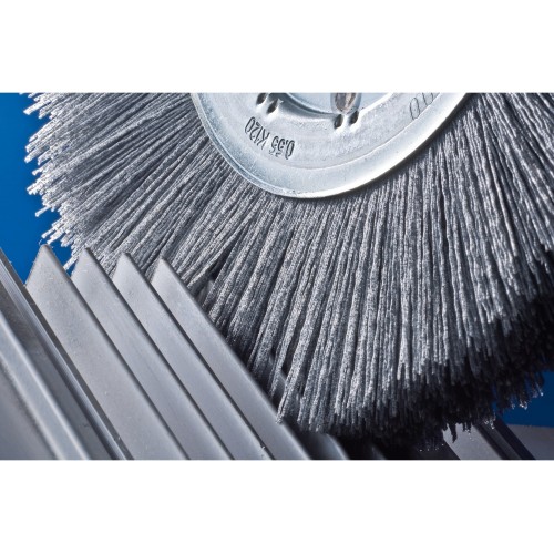 Carda redonda estrecha, sin trenzar RBU Ø 250x16x agujero variable, filamento de SiC Ø 0,90, grano 180