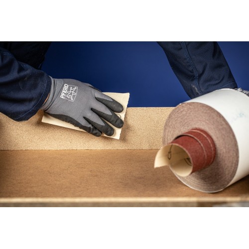 Rollo de lija de corindón Papel SBR, ancho 115 mm x largo 25 m A120 aplicación universal