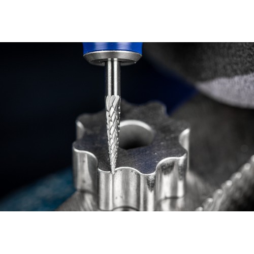 Fresa de metal duro ojival SPG Ø 03x13 mm, mango Ø 3 mm, Z3P medio universal, dentado cruzado