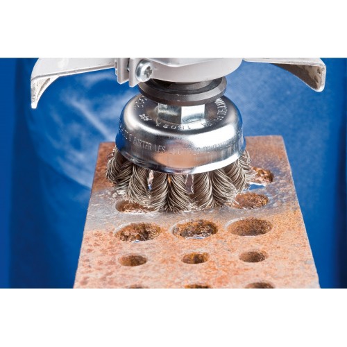 Carda vaso COMBITWIST trenzada TBG Ø 65 mm M14, alambre de acero Ø 0,35 mm, amoladora angular (1)