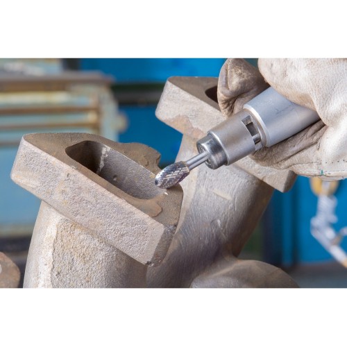 Fresa de metal duro de alto rendimiento TOUGH forma de gota TRE Ø 12x20 mm, mango Ø 6 mm, resistente a los golpes