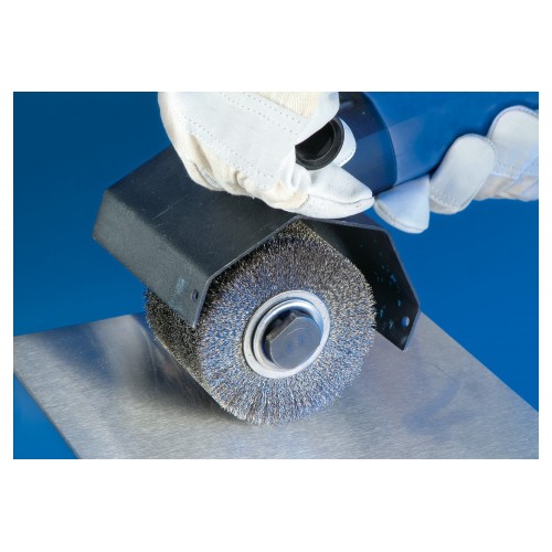 Cardas forma de rodillo WBU Ø 100x100x19,1 mm agujero alambre de acero inoxidable Ø 0,20 máquina de satinado