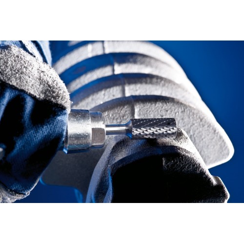 Fresa de metal duro forma cilíndrica ZYAS dentado frontal Ø 16x25 mm, mango Ø 6 mm, Z4 semifino universal