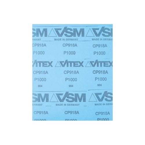 Papel pliego de lija resistente al agua 230x280 mm BP W SiC1000 para trabajos de repaso de pintura