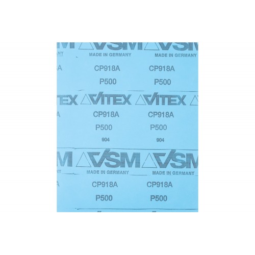 Papel pliego de lija resistente al agua 230x280 mm BP W SiC500 para trabajos de repaso de pintura