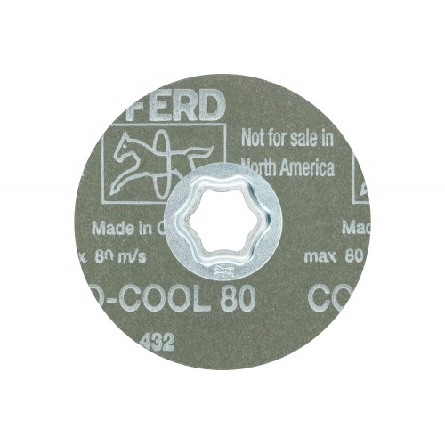 Disco de lija COMBICLICK, grano cerámico, Ø 100 mm CO-COOL80 para acero inoxidable
