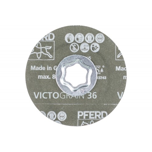 Disco de lija COMBICLICK Ø 100 mm VICTOGRAIN-COOL36 para acero y acero inoxidable