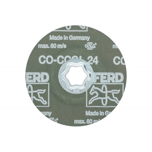 Disco de lija COMBICLICK, grano cerámico, Ø 115 mm CO-COOL24 para acero inoxidable
