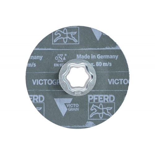 Disco de lija COMBICLICK Ø 115 mm VICTOGRAIN 60, máximo rendimiento en acero