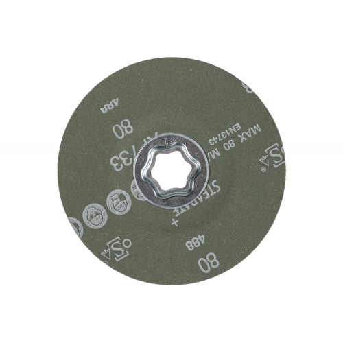 Disco de lija COMBICLICK, grano cerámico, Ø 125 mm CO-ALU80 para materiales no férricos blandos