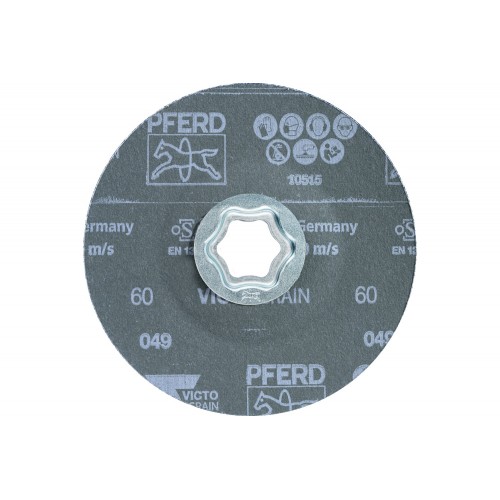 Disco de lija COMBICLICK Ø 125 mm VICTOGRAIN 60, máximo rendimiento en acero