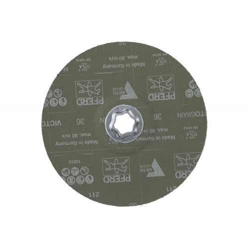 Disco de lija COMBICLICK Ø 180 mm VICTOGRAIN 36, máximo rendimiento en acero